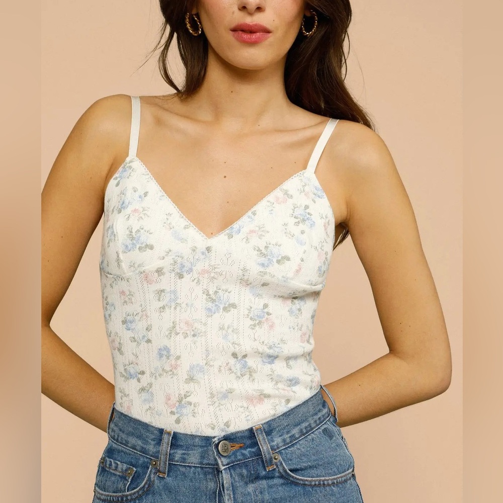 Rouje Luce Tank Top Size fr 34 White Floral